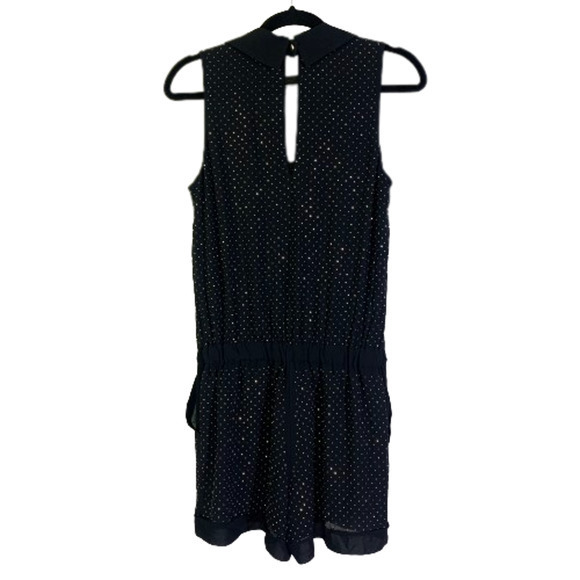 CACHÉ Black & Gold Metallic Polka-Dot Romper - Picture 14 of 16